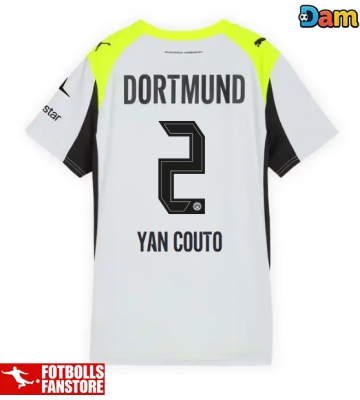 Borussia Dortmund Yan Couto #2 Bortatröja Dam 2025-26 Kortärmad